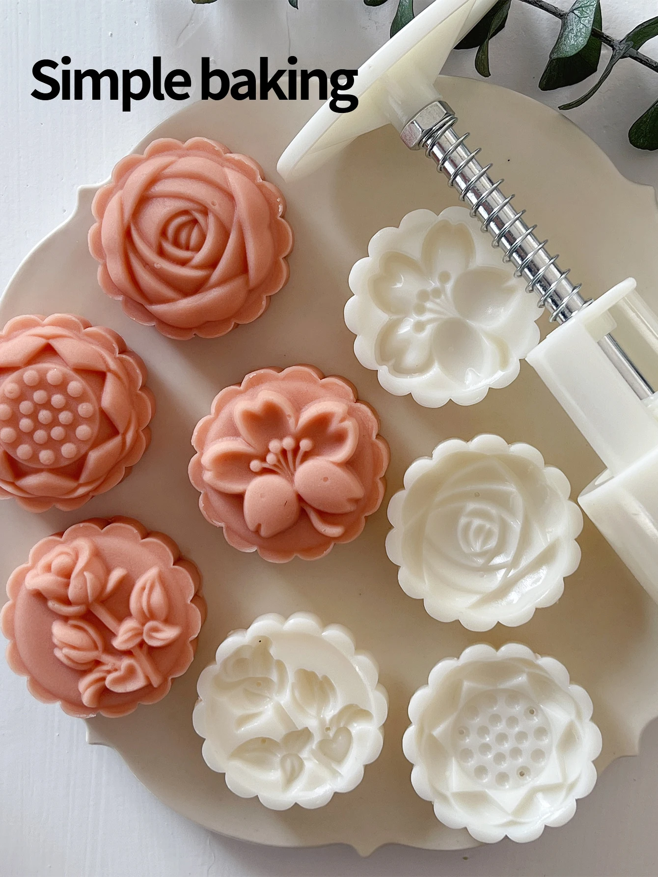 3D Flower Series Pastry Molds, Green Bean Pastry Making Tools, Mid-Autumn Festival Mooncake Molds, Hand-Pressed Maamoul Molds