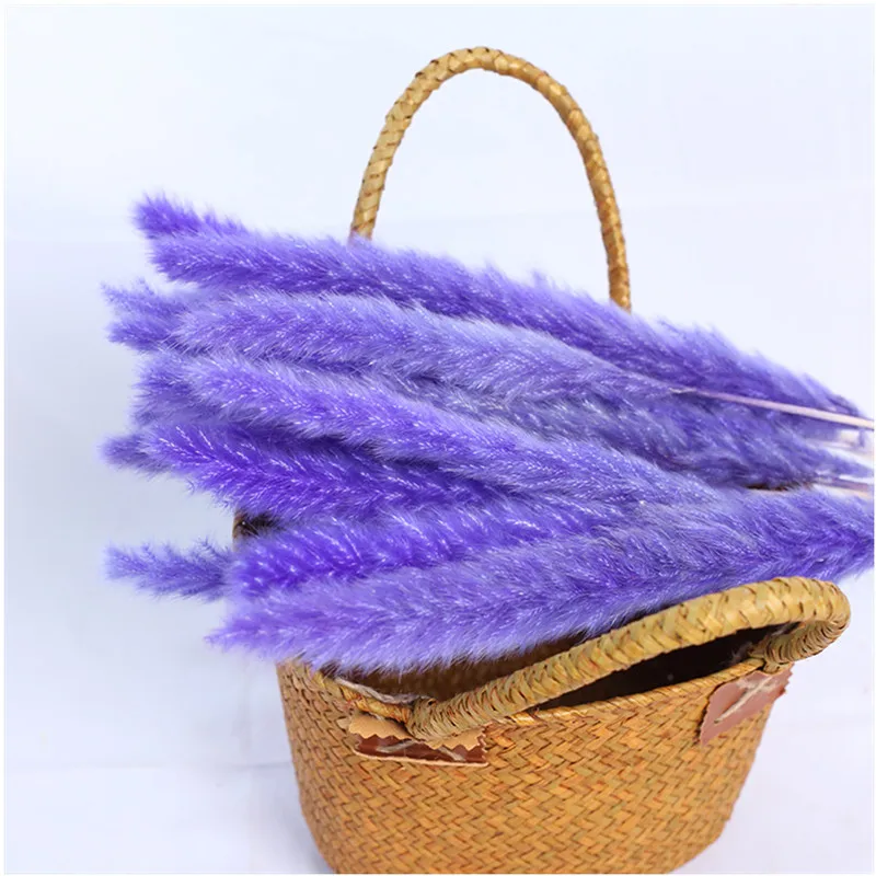 

15pcs/Lot Purple Small Pampas Grass High Quality Natural Twigs For Home Wedding Store Room Decor Flower Arrangement