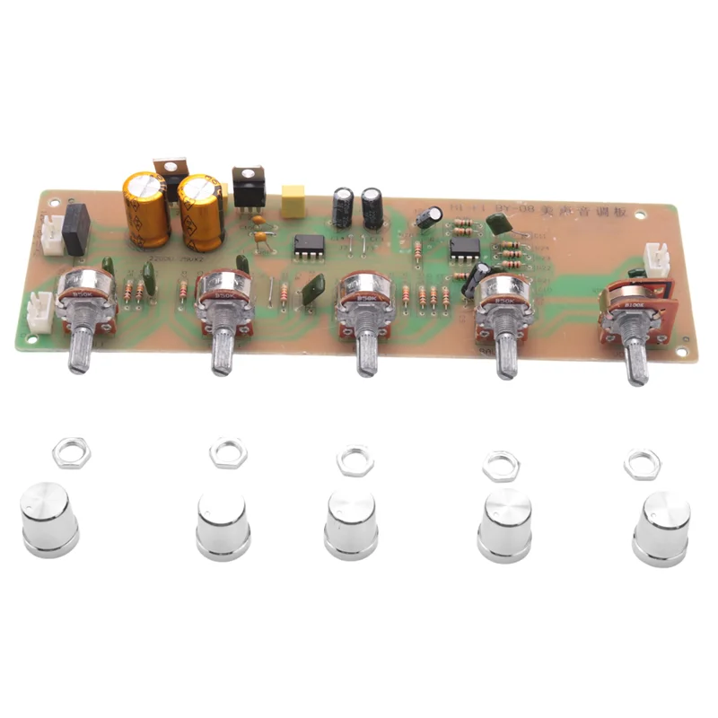 

2.0 HIFI AN4558 Audio Preamplifier Bass Midrange Treble Balance Adjustable Audio Preamp Finished Board with Tone Control