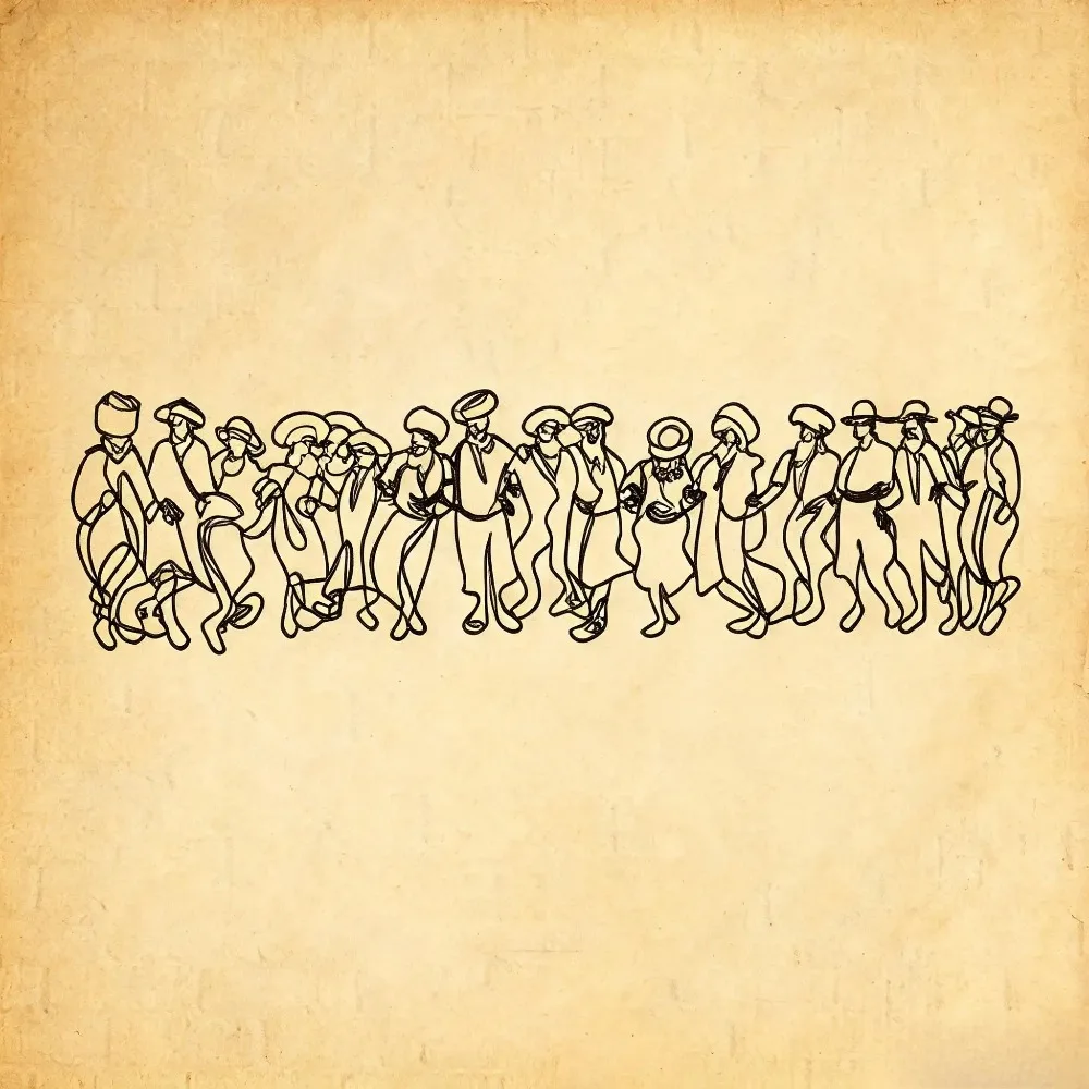 CIFBUY Metal Wall Art Jewish Dance Sign Iron Craft Sculpture Indoor Outdoor Home Living Room Chapel Prayer Room Plaque