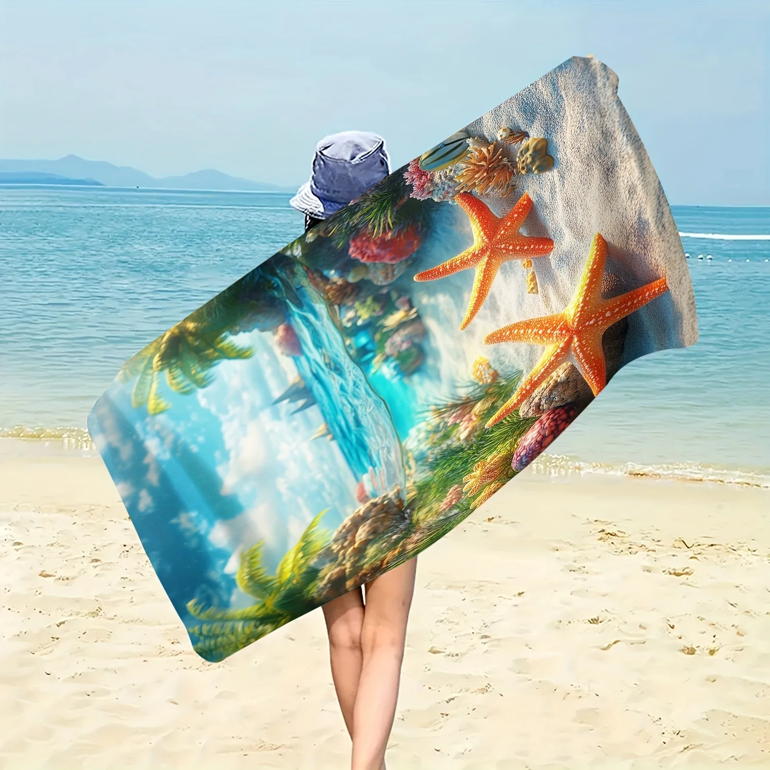 

Tropical Underwater Paradise Bath Towel - Soft, Super Absorbent & Vibrant Ocean Design for Everyday Use & Perfect for Sea Lovers