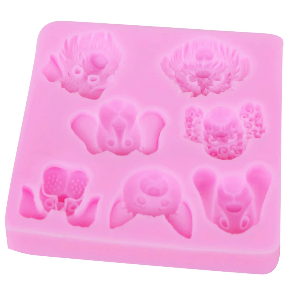 Dog Head Silicone Moulds Flexible Food Safe Form- Clay Resin Ceramics Sugar Fondant Candy Chocolate Soap Clay Molds M141