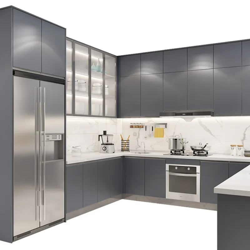 

Kitchen cabinet stove integrated cabinet