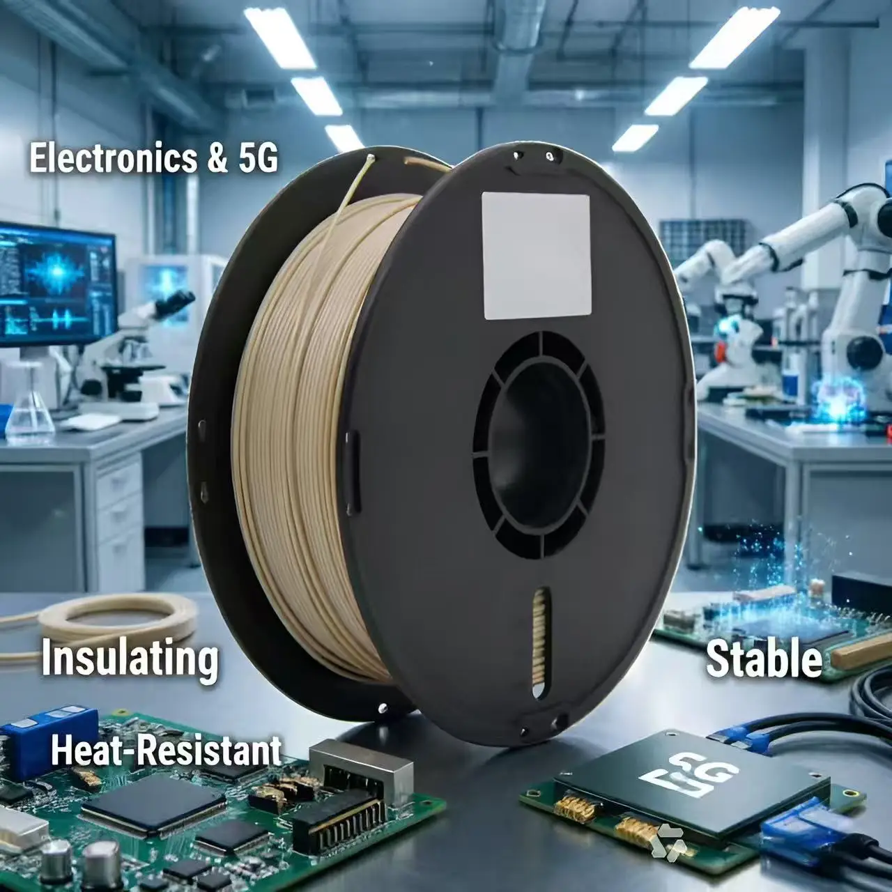 Industrial Grade PEEK 3D Printer Filament 1.75mm 750g, High Performance Heat Resistant Filament for Aerospace Automotive Medical