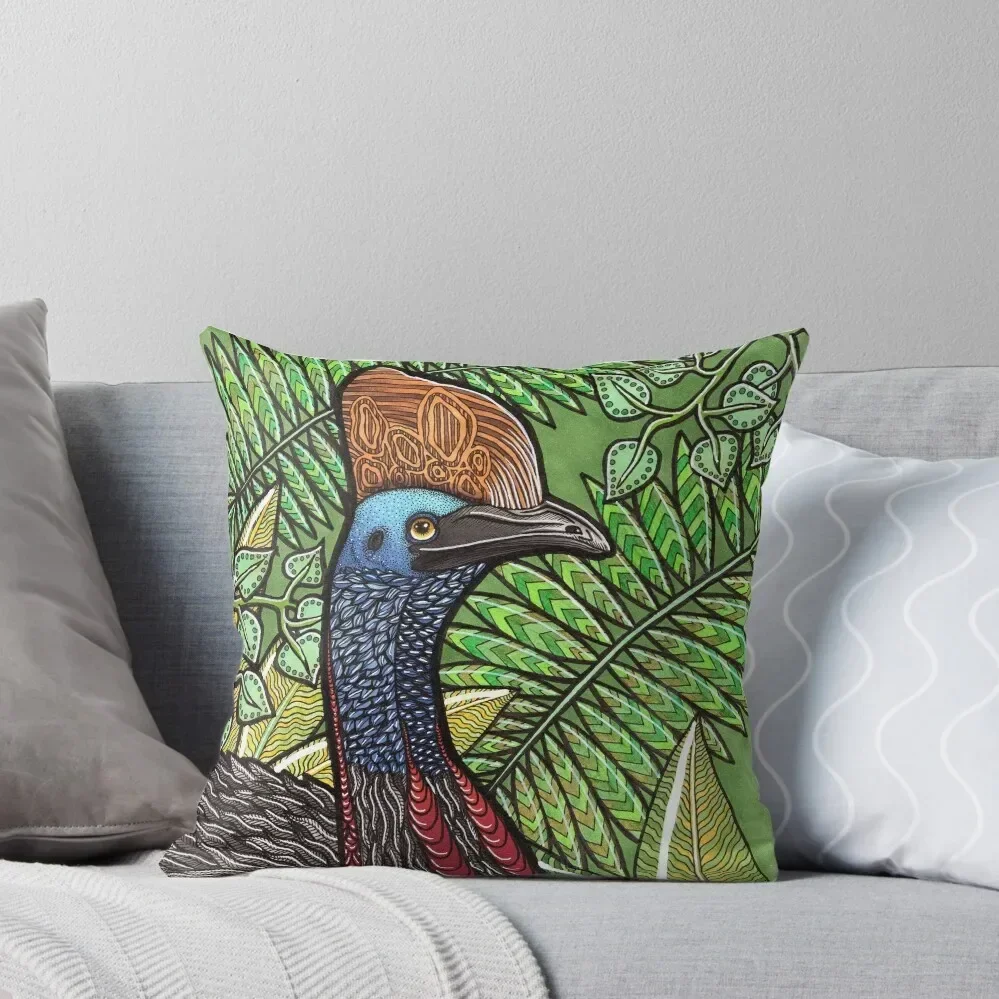 Cassowary Throw Pillow Room decorating items Christmas Pillow Covers Couch Cushions pillow