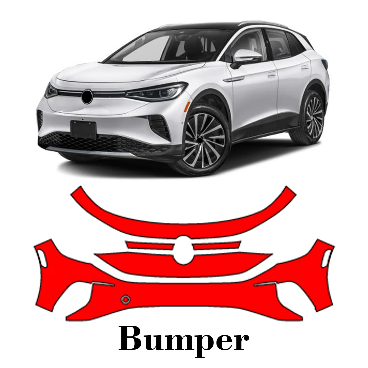 

Car Precut Paint Protection Film Front Bumper Anti-scratch Exterior TPU PPF For Volkswagen ID.4 2021-2025