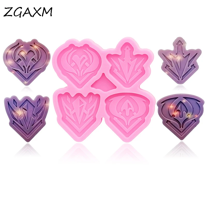 

LM 617 Genshin impact Silicone Mold ice cream Cake Chocolate Mold Shiny DIY Polymer Clay Epoxy Resin Jewellery Silicone Mold