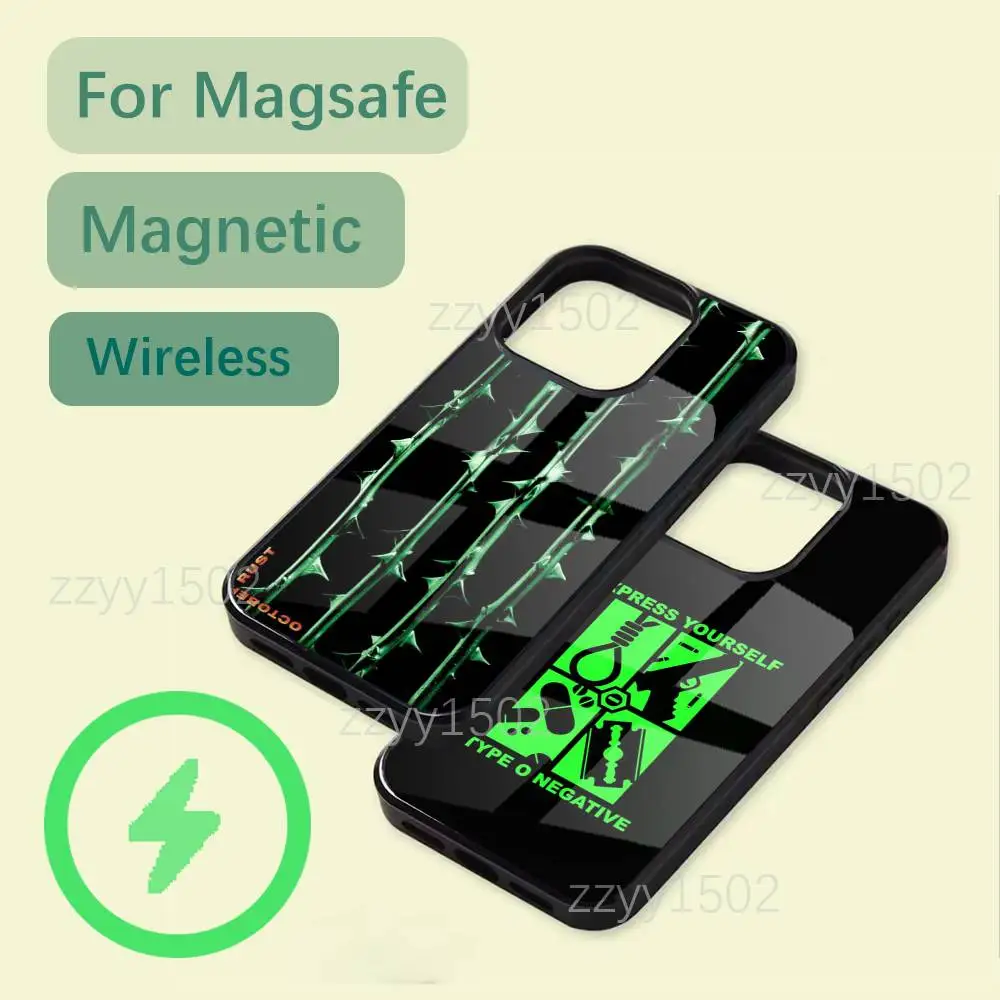 

Rock Band T-Type O Negative Phone Case For iPhone 17,16,15,14,13,12,11,Pro,Max,Plus,Mini,SE4,E Magsafe Wireless Charging