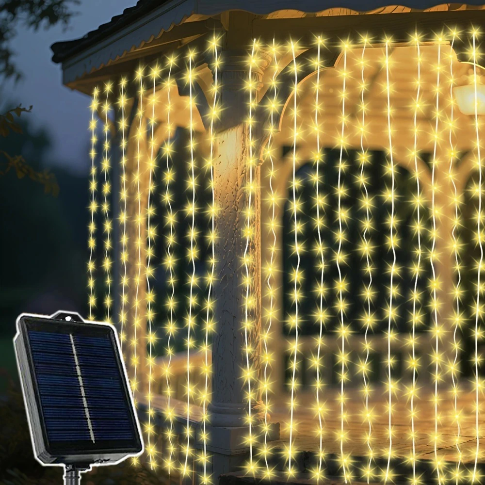 

LED 3M/6M Garland Fairy Lights Solar Curtain String Lights Christmas Wedding Garden Yard Decoration Holiday Light Outdoor Decor