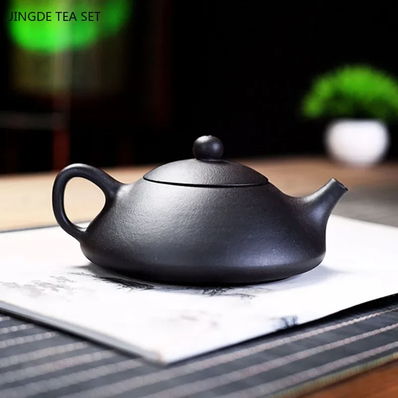 200ml Chinese Yixing Purple Clay Teapot Custom Zisha Tea Infuser Beauty Filter Tea Set Household Handmade Stone Scoop Kettle