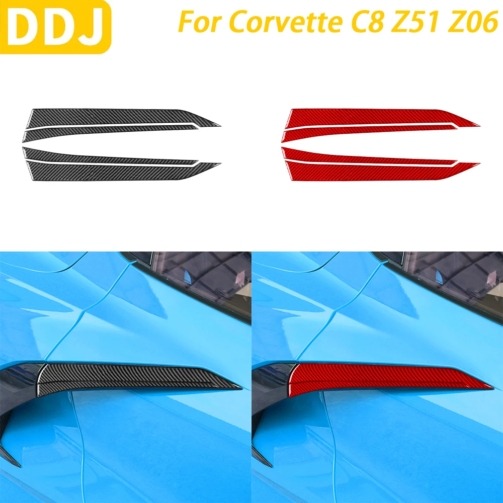 

For Chevrolet Corvette C8 Z51 Z06 Car Accessories Carbon Fiber Exterior Door Handle Panel Decorative Cover Decoration Sticker