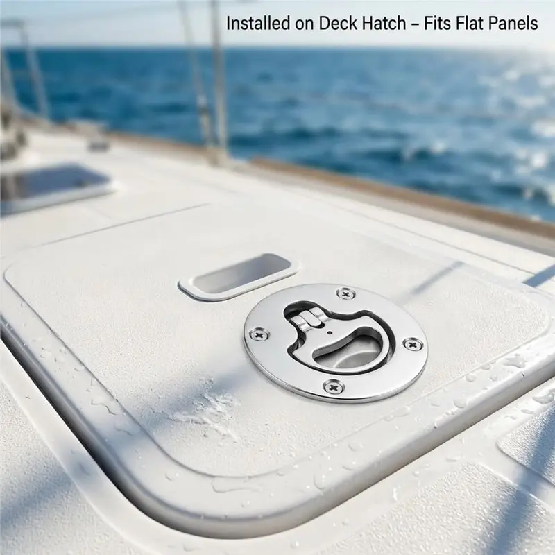 Fits For Boat Decks& Wall Cutouts- For LATCH Compatible 316 Stainless Steel Marine Hatch Cam(2Pcs) Panel
