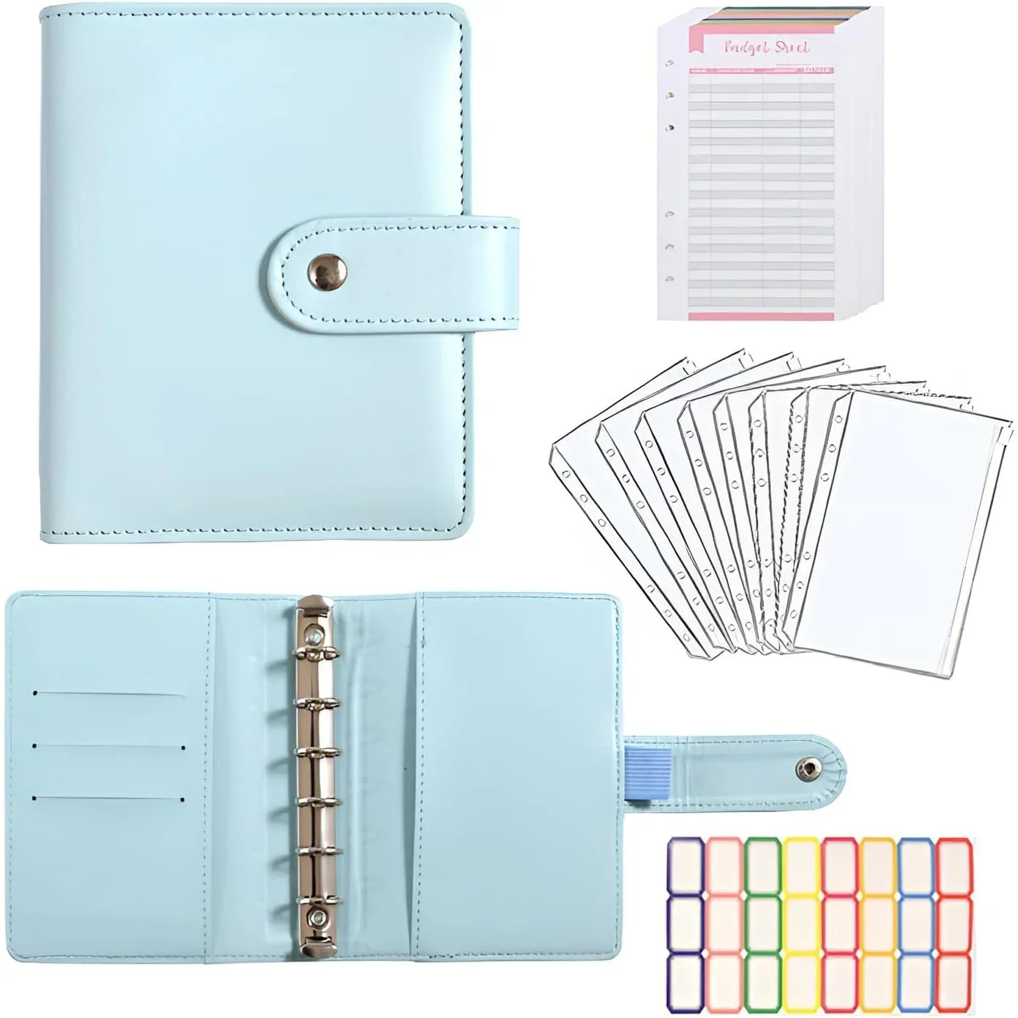 

Budget Planner 2024 Cash Envelope Savings Money 6 Holes Binder for Financial Management A7 Loose-leaf Notebook Binder Housing