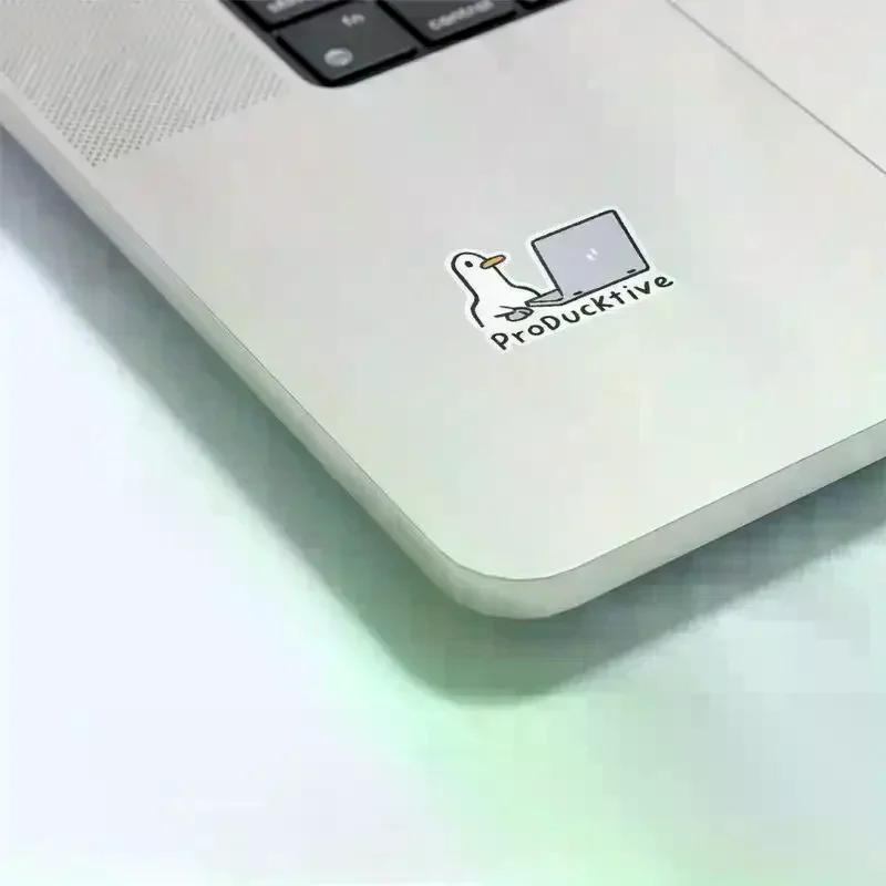 5Pcs Removable Laptop Waterproof Decals Cute Goose Laptop Stickers Notebook Computer DIY Decoration Gift For Adults