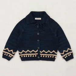 MP Baby Girl Knit Ball Cardigan Children Sweater Kids Autumn Winter Coat 2-8Y