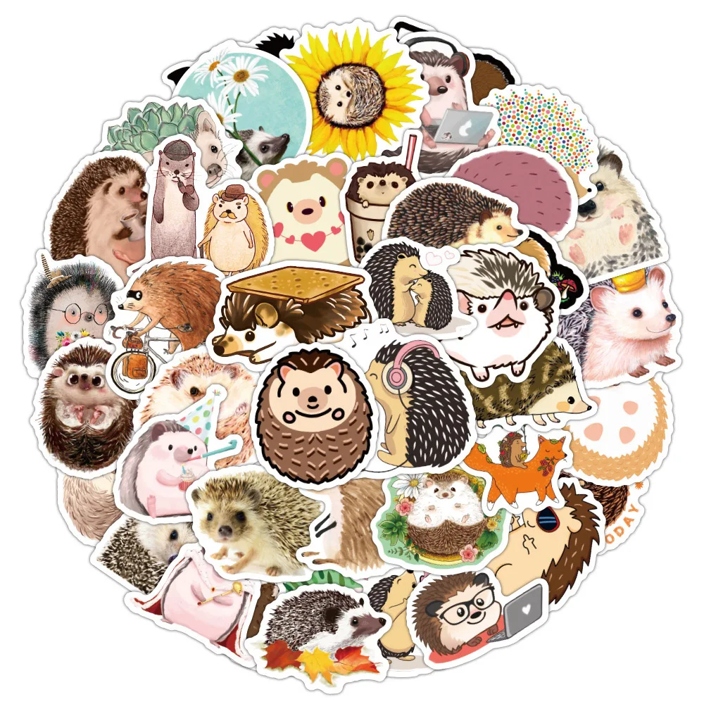 10/30/50PCS Little Hedgehog Stickers Cartoon PVC Водонепроницаемая наклейка для ноутбука Чехол для телефона Скейтборд Чемодан Фредди Стикеры s