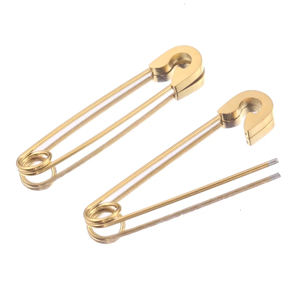 5pcs Safety Pin Stainless Steel Brooch Gold Plated Pins DIY Badge Craft Findings DIY Sewing Jewelry Making Supplies Wholesale