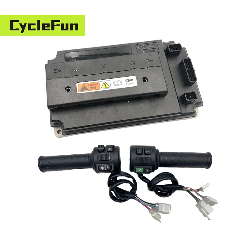 

Votol EM100s 48v-72v 72350 120A 2KW 3kw Brushless DC Controller with T08 Combination Switch for Electric Motorcycle