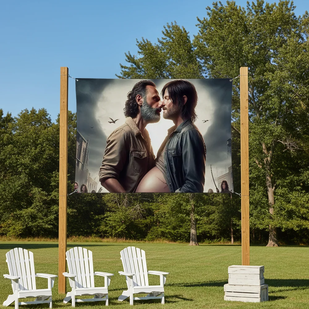 Pregnant Characters The flag Picnic Dead Party Camping Walking Party Banner Polyester Printed Decoration Outdoor Hanging