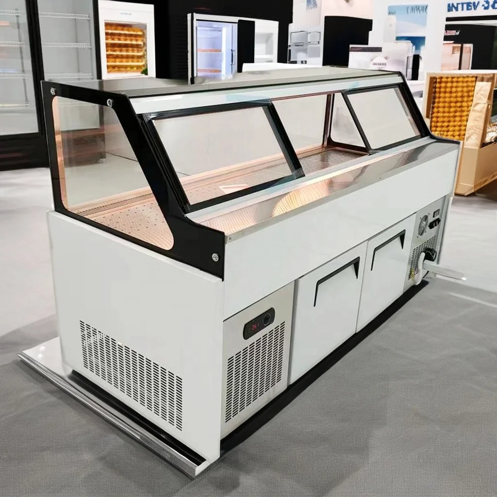 

Распродажа от производителя: Электрическая витрина-холодильник для деликатесов, стеклянная дверь, компрессорное охлаждение, 220В