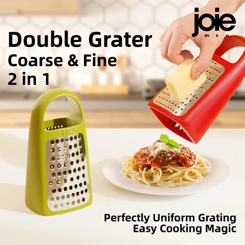 Joie-rallador doble multifuncional para queso, limón, rallador de verduras, herramienta de cocina, rallador de queso de acero inoxidable, rallador de jengibre