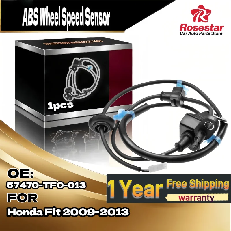 

Rear Right ABS Wheel Speed Sensor for Honda Fit 2009-2013 OEM 57470-TF0-013 Replacement