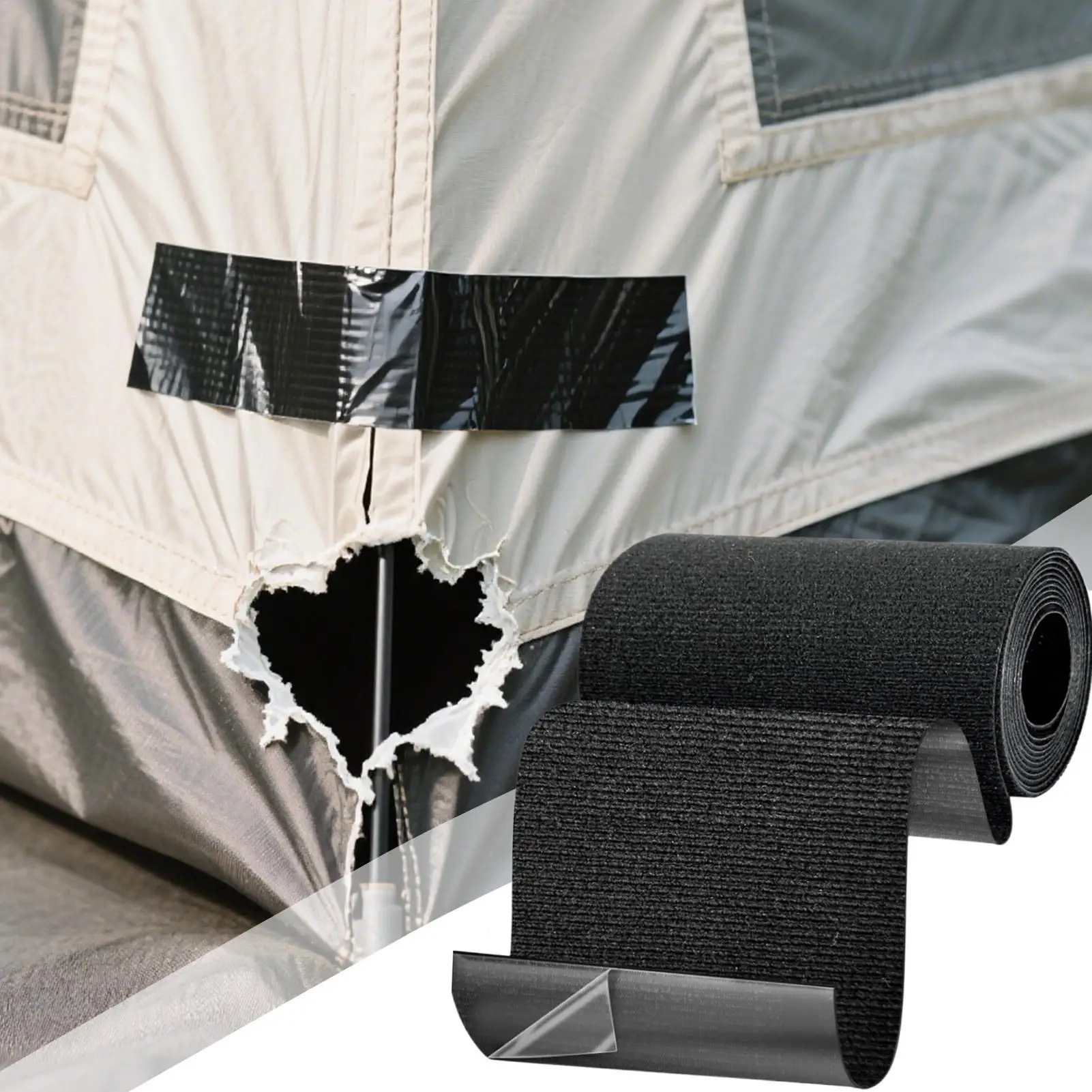 Cinta de tela autoadhesiva para parches de ropa, tapicería, lona, toldos, muebles, barcos, chaquetas, pantalones, vestidos y abrigos