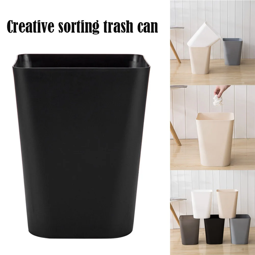 Mini Wastebaskets Trash Can Square Desktop Dustbin Garbage Can Paper Basket Household Cleaning Storage Box For Home Office Bins