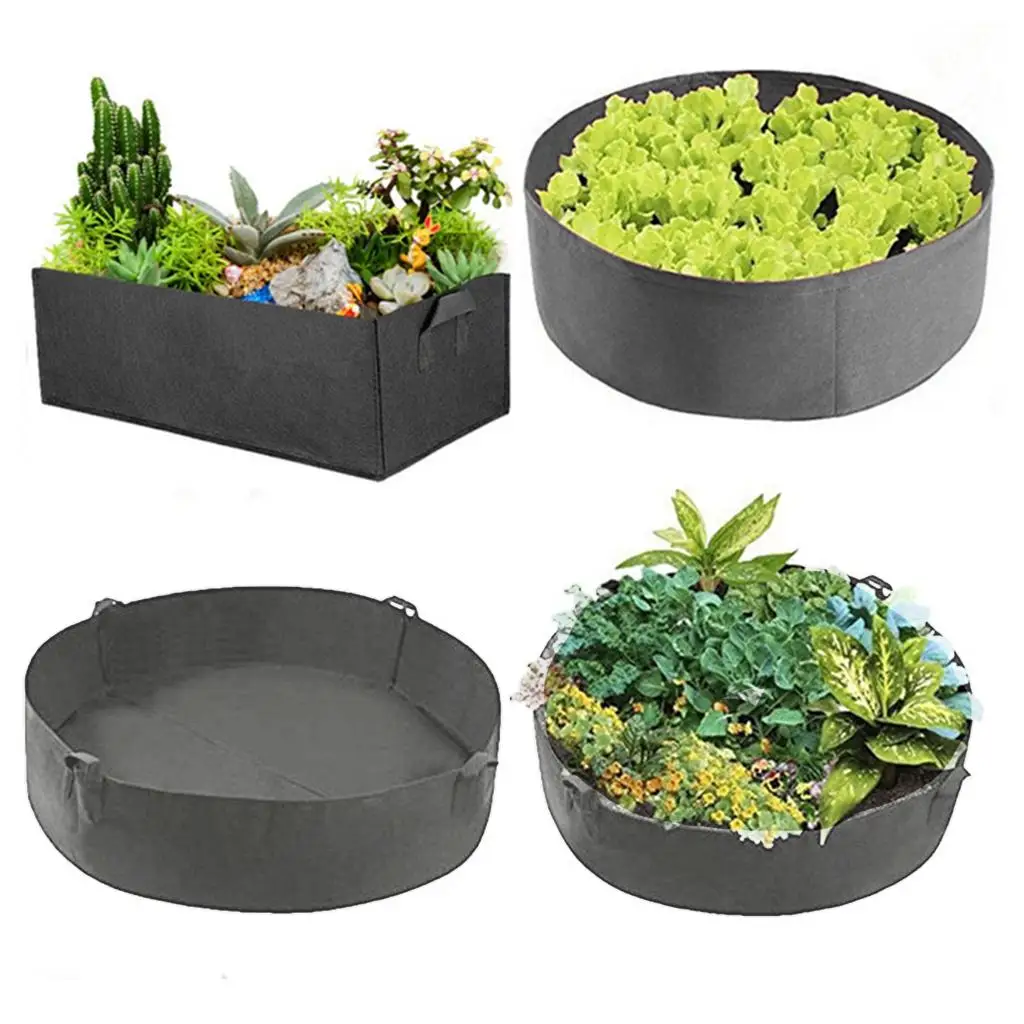 Fabric Raised Garden Bed, Round Planting Container, Grow Bag, Planter Pot for