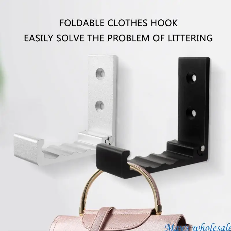 6Pcs Folding Coat Hook Heavy Duty Robe Hook for Hanging Bags Jackets Towel 448A