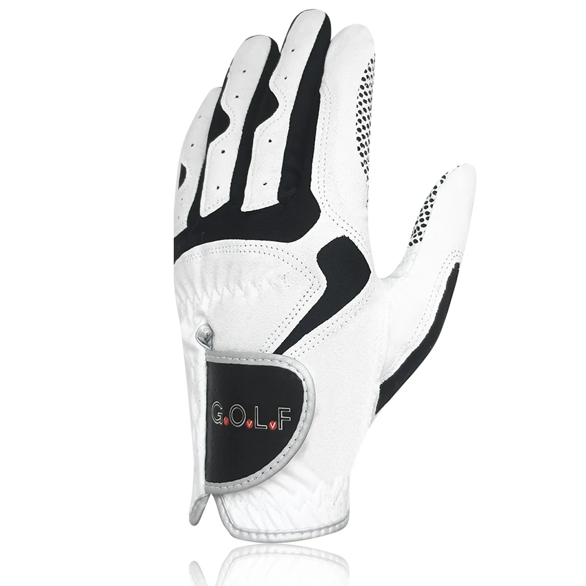 GVOVLVF Men\'s Golf Glove One Pc 2 Color Options Improved Grip System Cool Comfortable Blue White color left right hand NEW