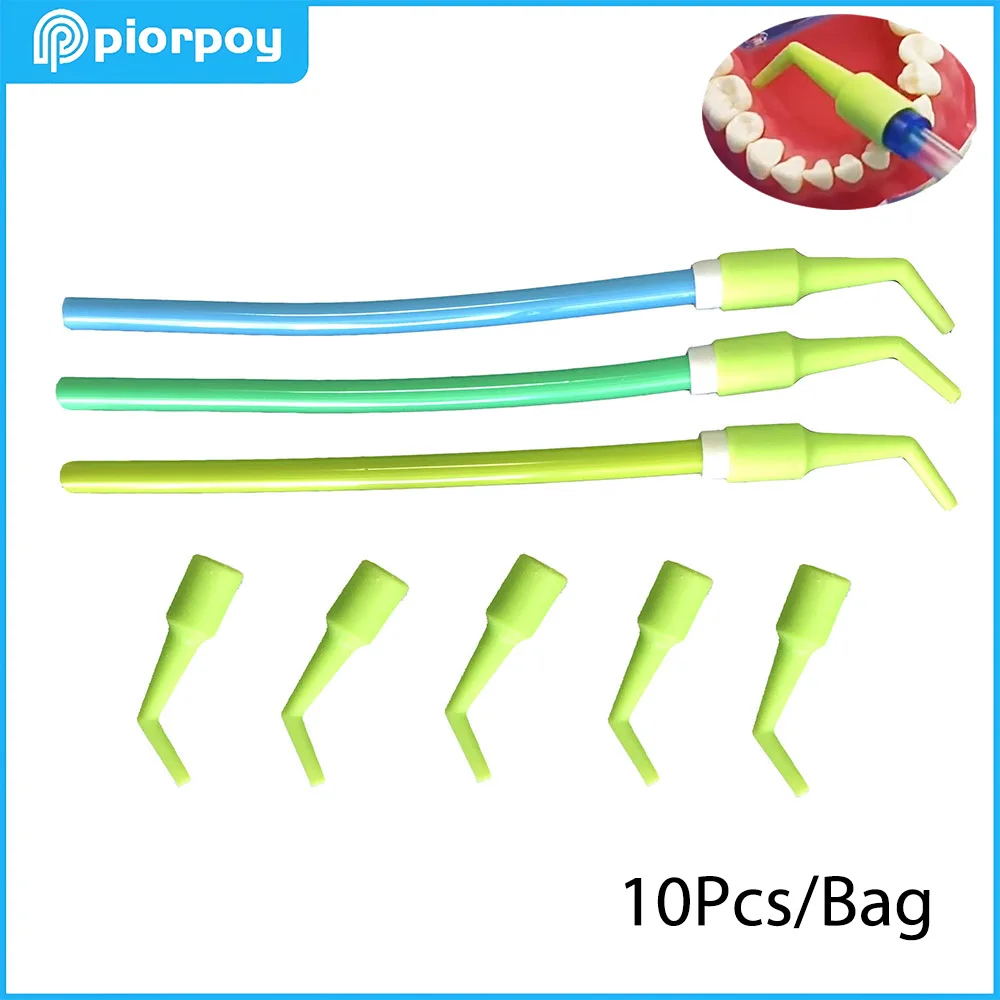 PIORPOY10Pc/حقيبة الأسنان المتاح قوي شفط اللعاب أنبوب شفط تلميح جراحة تجويف الفم القش ارتفاع درجة الحرارة أدوات طبيب الأسنان