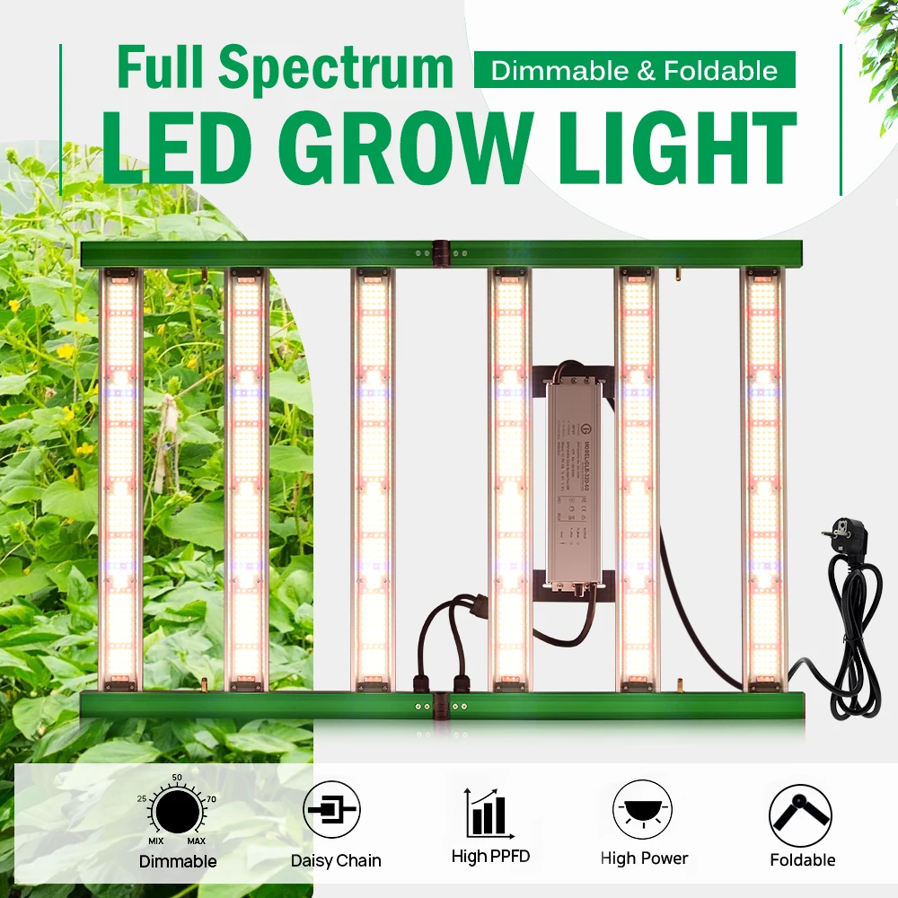 전체 스펙트럼 LED 성장 빛 240W 320W 400W SMD3030 실내 식물 Flodable 성장 빛 온실 채식 꽃