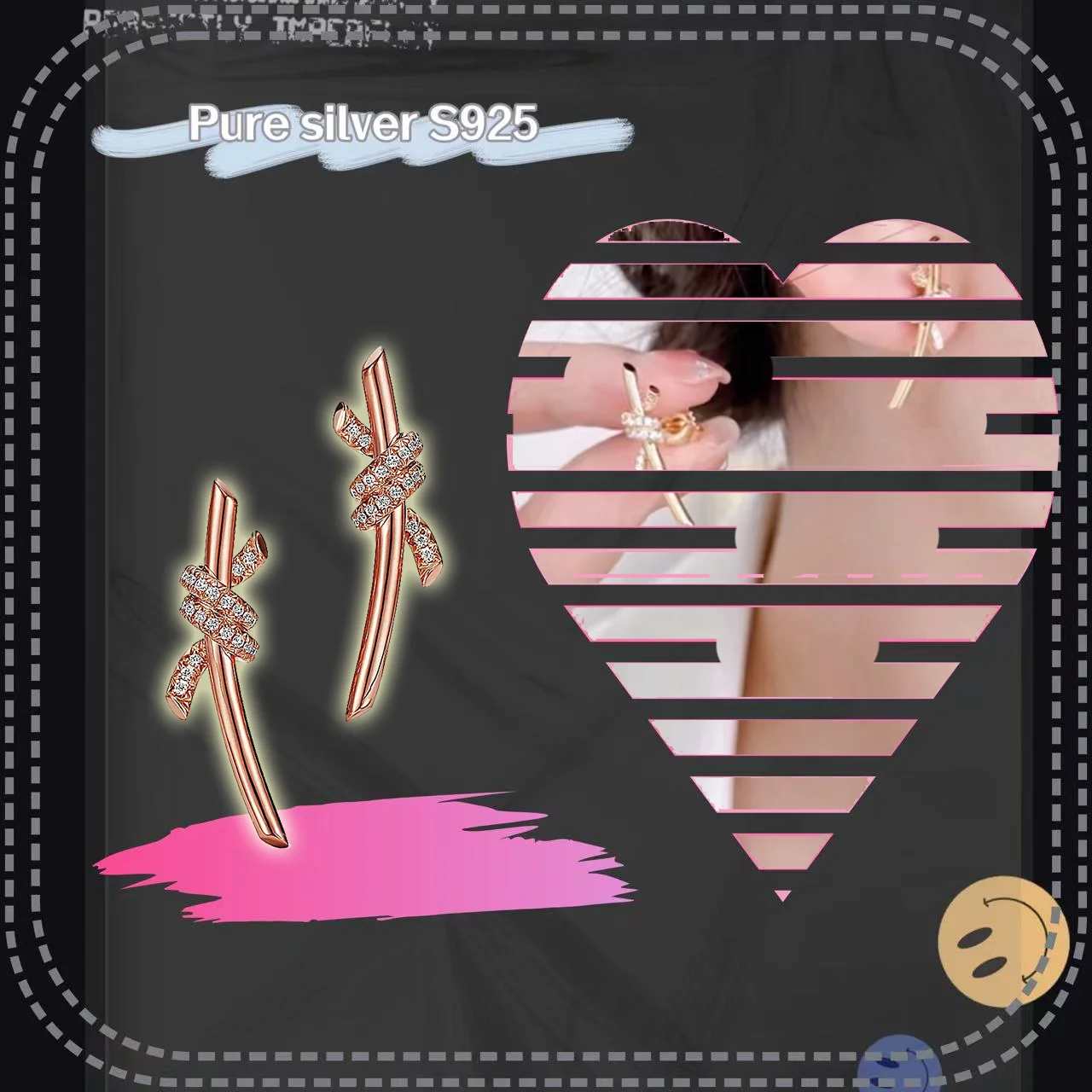 

Женские украшения из стерлингового серебра S925, серьги из веревки Fried Dough Twists, свадебные украшения, праздничный подарок на выбор