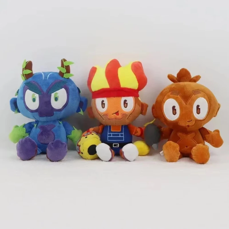 20cm Dart Monkey Plush Toys Bloons TD 6 Stuffed Dolls Cartoon Anime Super Monkey King Gwendolin Obyn Greenfoot Plushies Gifts