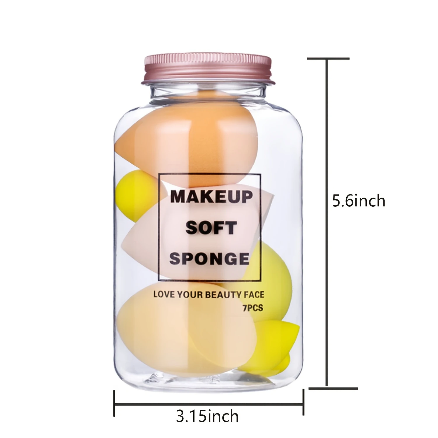 Drift Bottle Beauty Egg Set: 7 Sets of Makeup Puffs for Flawless Coverage and Airbrushed Finish