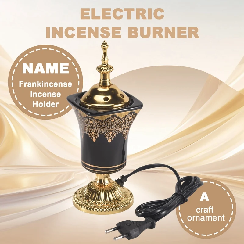 

Calcium carbide furnace Electric Incense Burner Frankincense Incense Holder Vintage Arabic Censer Burner Home