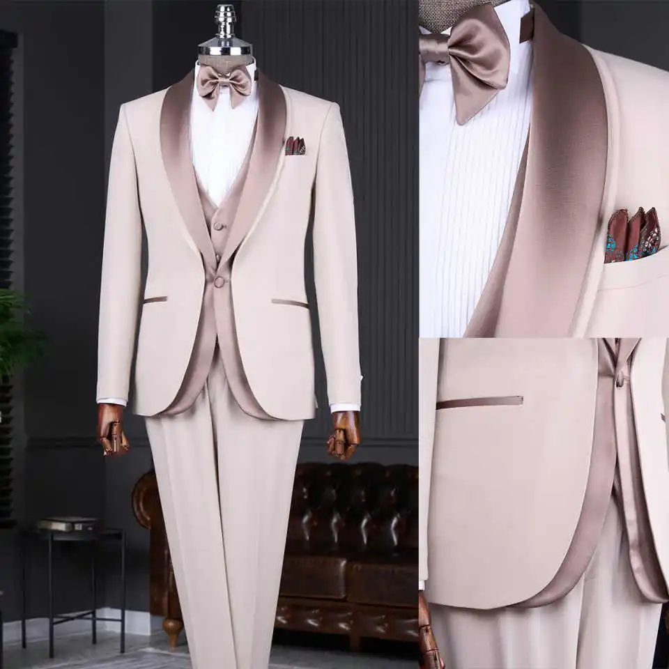

Fashion Wedding Suit for Man Streetwear 2 Pieces Casual Jacket Pant Formal Occasions Party Suits for Men Business Customized