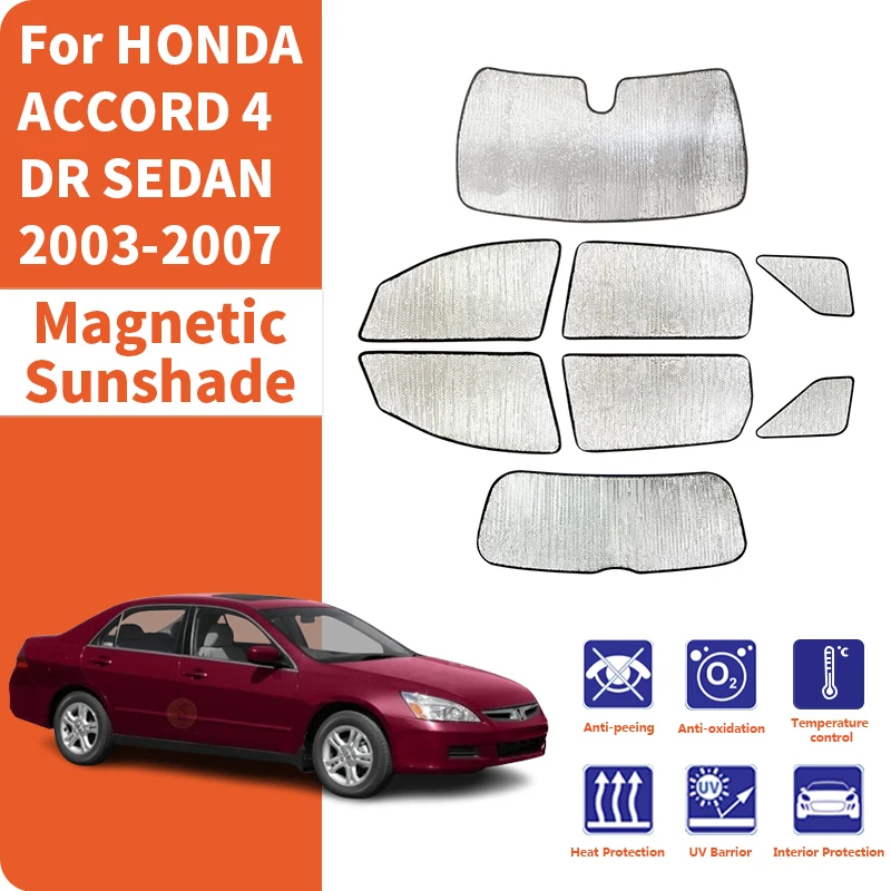 

Солнцезащитные шторки для автомобильных окон, анти-UV, защитные накладки на окна, аксессуары для HONDA ACCORD 4 DR SEDAN 2003-2007