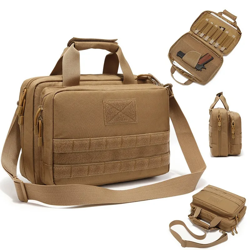 

Tactical Gun Bag Multi-functional Outdoor Shoulder Handbag Waterproof Portable Pistol Magazine Pouch Large Capacity Military