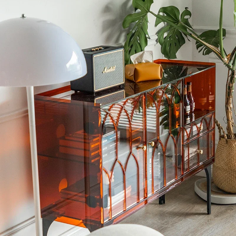 Casier de rangement mural moderne et minimaliste, armoire à thé, armoire à vin de luxe légère
