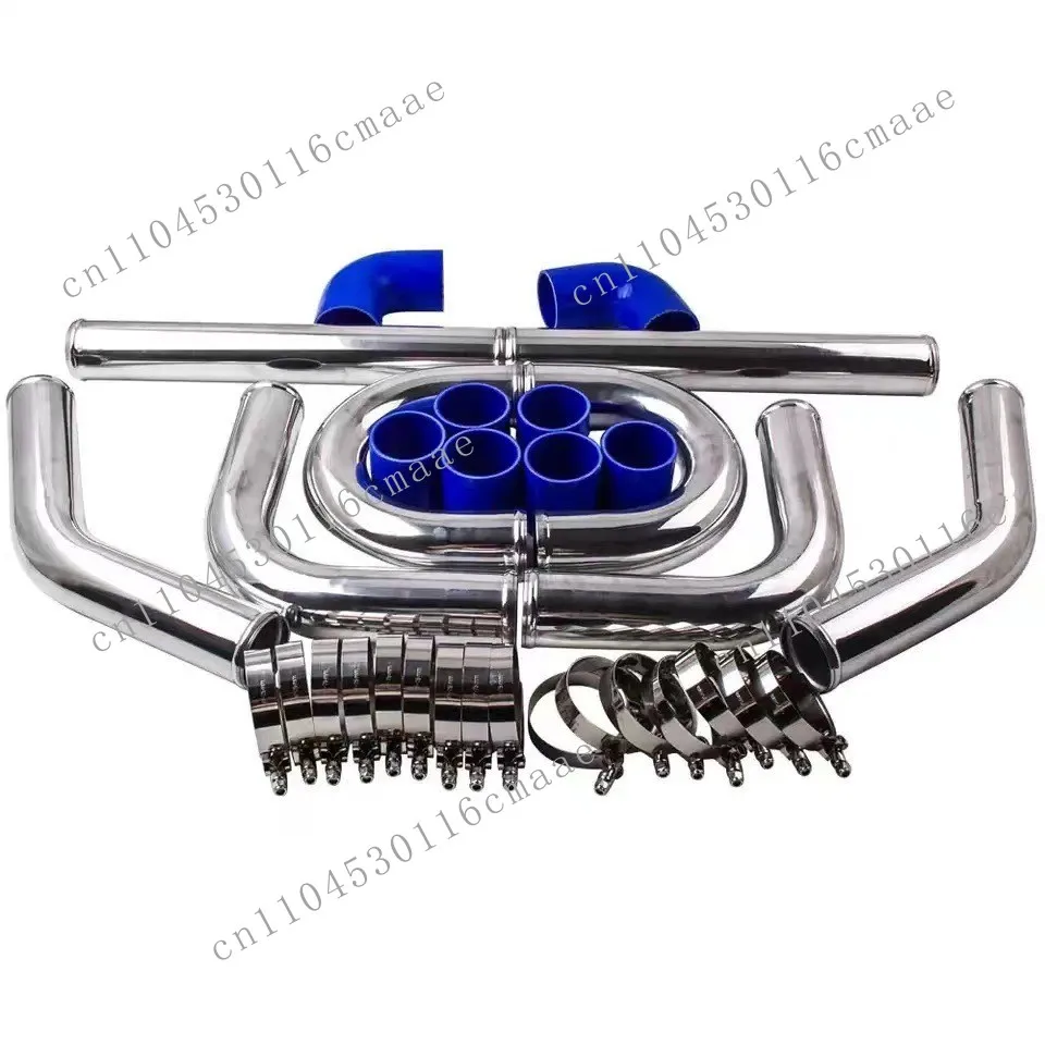 Automobile modification, intake manifold, intercooler tube, aluminum tube eight-piece set 500MM long, silicone tube