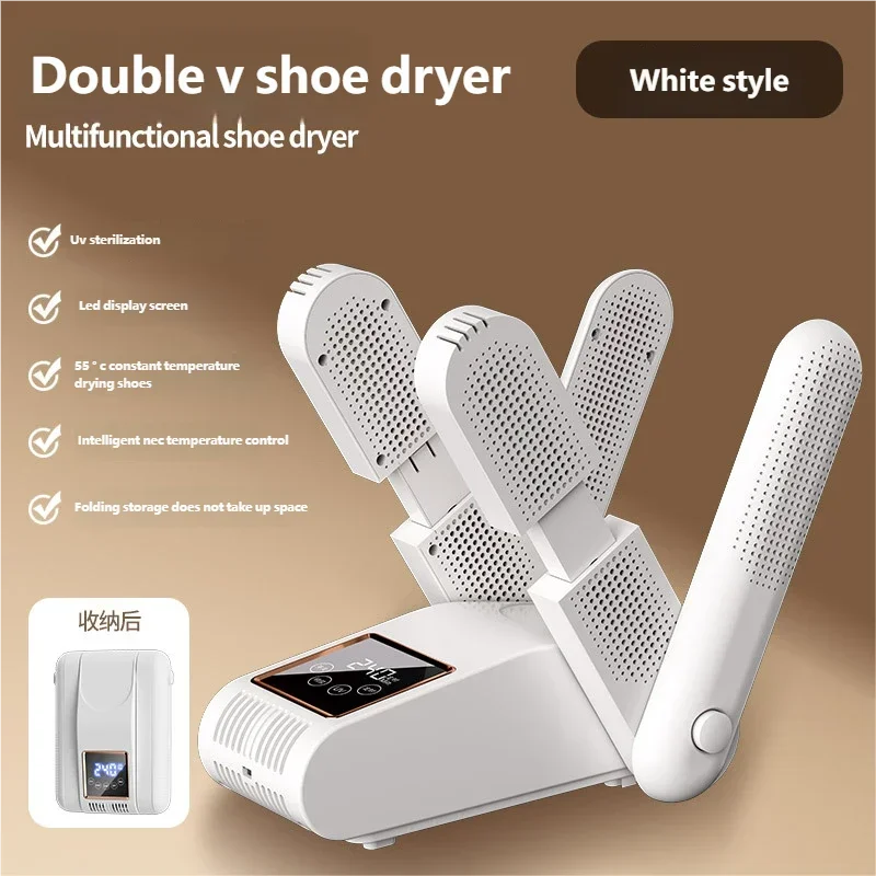 

2026 Shoe Dryer Portable Electric Shoe and Boot Dryer 180° Folding Design Smart Display for Shoes Gloves Hats Socks Ski Boots