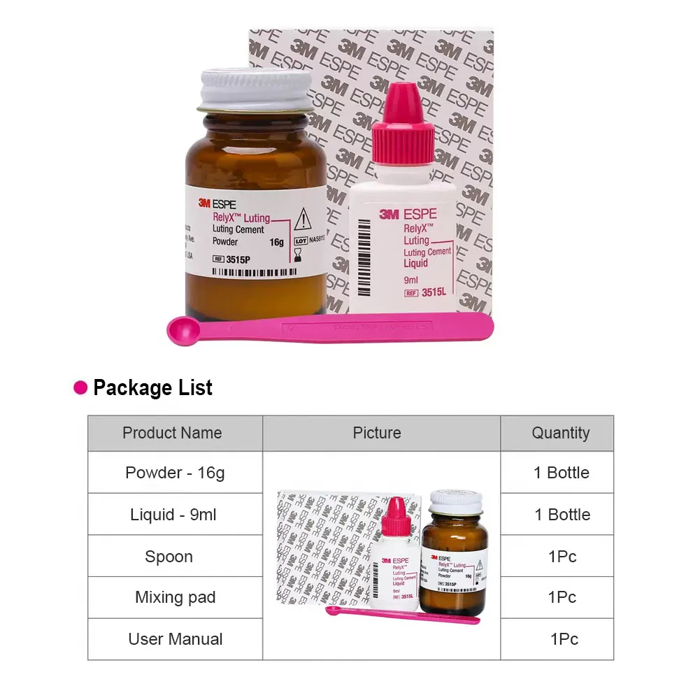 1 セット 3 メートル ESPE Ketac 臼歯 Easymix 歯科 Gic ガラスイオンオーマー充填材 RelyX Luting 樹脂改質セメント接着剤