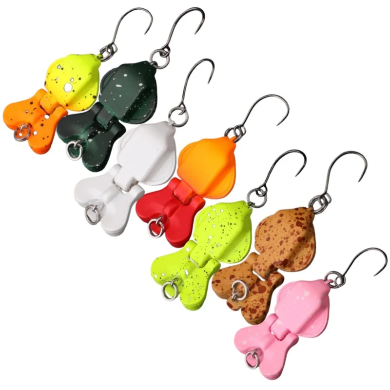 Wondersee 2g 30mm 2-Section Fishing Bait Micro Bait Micro Dual Joints Internal Metal Bead Chub Bass Golden Mahseer Topmouth
