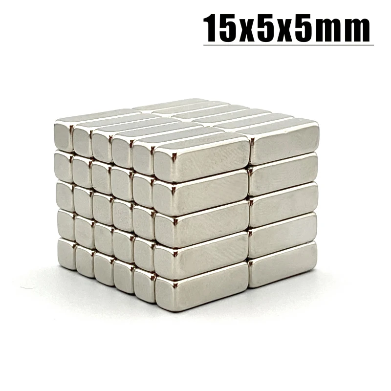 10/20/50/100Pcs 15x5x5mm Block Magnets Round Imanet 15mm x 5mm x 5 mm sheet magnet Fridge Hook Tool for Home Decoration
