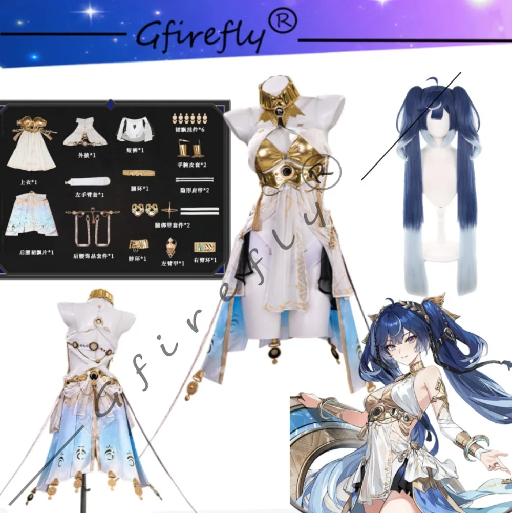 Wuthering Waves Iuno Cosplay Kostüm Sexy Kleid Set Perücke Halloween Anime Convention Bühnenauftritt Event Kostüm
