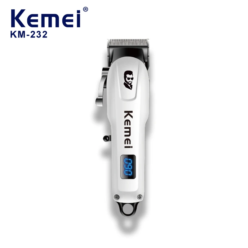 Kemei Professional Electric Beard & Hair Clipper Precision T-Blade Self-Sharping Precision LCD ricaricabile Mini Trimmer KM-232