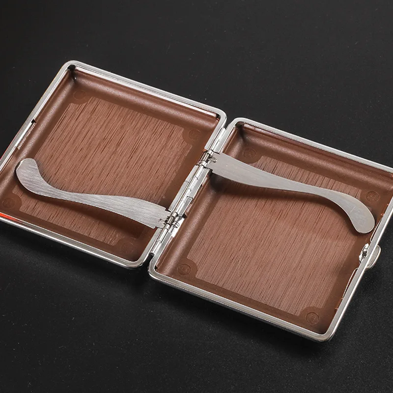 Leather Cigarette Box Case Holder Tobacco Cigar Cigarette Clip Caixa De Armazenamento Caso Recipiente Para 20 Cigarros Caso De Armazenamento Presente