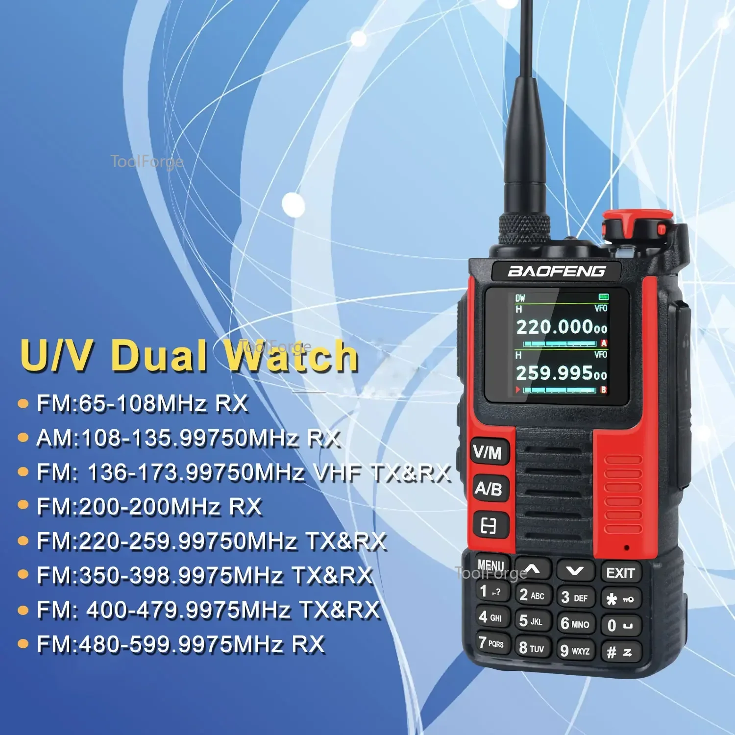 Baofeng اسلكية تخاطب 640Ch تشويش إذاعي ساعة مزدوجة تردد الاجتياح في الهواء الطلق التخييم الصيد معدات الهواة FM VOX GMRS اتجاهين راديو